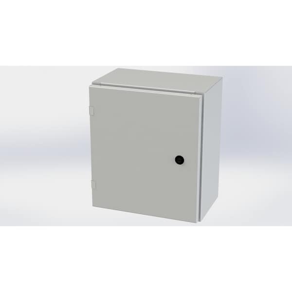 1/4 Turn Latch Electrical Enclosures, 16 in H, 8 in D, 14 in W, NEMA 3R, 4, 12, 13, Carbon Steel